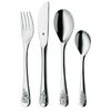 WMF children Cutlery set 4-pieces Zwerge Cromargan 18/10 stainless steel brushed suitable from 3 years with embossed designs Kleinkind-Besteck Edelstahl