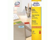 Avery Farbige Etiketten, rot, 70 x 37 mm, permanent, Farbe: Rot, 4 image