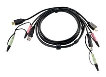 ATEN CS1794 Tastatur/Video/Maus (KVM)-Switch Rack-Einbau Schwarz, Edelstahl, 2 image