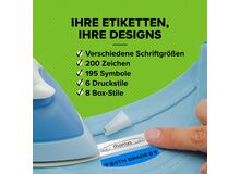 DYMO LetraTag LT-100H Beschriftungsgerät Handgerät | Tragbares Etikettiergerät mit ABC Tastatur | blau | Ideal fürs Büro oder zu Hause, 16 image