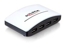 DeLOCK USB 2.0 external 4-port HUB 480 Mbit/s Weiß, 2 image