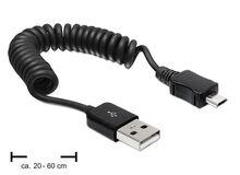 DeLOCK 1m USB2.0 microB/miniB USB Kabel Micro-USB B Mini-USB B 0,48 Gbit/s Schwarz, 3 image