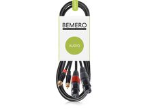 Bemero BAC2544-300BK 2x XLRf - 2x RCAm 3m Audio-Kabel 2 x XLR (3-pin) 2 x RCA Schwarz, 5 image