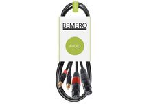 Bemero BAC2544-300BK 2x XLRf - 2x RCAm 3m Audio-Kabel 2 x XLR (3-pin) 2 x RCA Schwarz, 7 image
