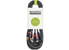 Bemero BAC2545-600BK 2x XLRm - 2x RCAm 6m Audio-Kabel 2 x XLR (3-pin) 2 x RCA Schwarz, 4 image
