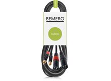 Bemero BAC2545-1000BK 2x XLRm - 2x RCAm 10m Audio-Kabel 2 x XLR (3-pin) 2 x RCA Schwarz, 5 image