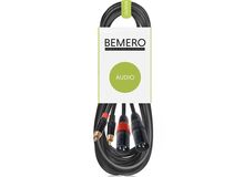 Bemero BAC2545-1000BK 2x XLRm - 2x RCAm 10m Audio-Kabel 2 x XLR (3-pin) 2 x RCA Schwarz, 6 image