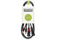 Bemero BAC2545-1000BK 2x XLRm - 2x RCAm 10m Audio-Kabel 2 x XLR (3-pin) 2 x RCA Schwarz, 7 image