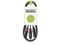 Bemero BAC4043-150BK XLRf - 2x XLRm 1.5m Audio-Kabel 1,5 m XLR (3-pin) 2 x XLR (3-pin) Schwarz, 4 image
