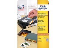 Avery Etiketten für VHS-Videokassetten, weiß, 147,3 x 20 mm, permanent, 11 image