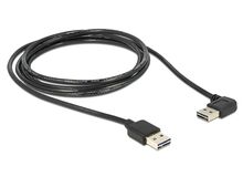 DeLOCK 1m USB 2.0 A m/m 90° USB Kabel USB A Schwarz, 4 image