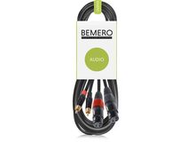 Bemero BAC2544-600BK 2x XLRf - 2x RCAm 6m Audio-Kabel 2 x XLR (3-pin) 2 x RCA Schwarz, 5 image