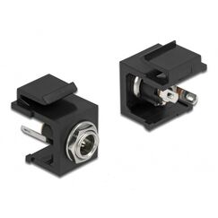 DeLOCK Keystone Modul DC 5,5 x 2,5 mm Buchse schwarz