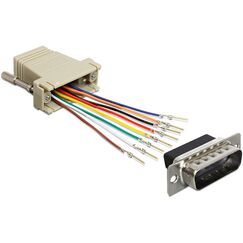 DeLOCK 65432 Kabeladapter Sub-D 15p RJ45 Schwarz, Grau, Silber