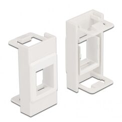 DeLOCK Easy 45 Modul Keystone Halterung 22,5 x 45 mm, weiß, Farbe: Weiß