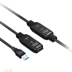 CLUB3D CAC-1406 USB Kabel USB 3.2 Gen 1 (3.1 Gen 1) 15 m USB A 5 Gbit/s Schwarz