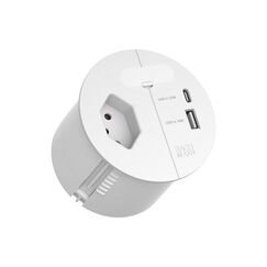 Bachmann Steckdose Loop in Charge A/C 22W, 2m - Weiss