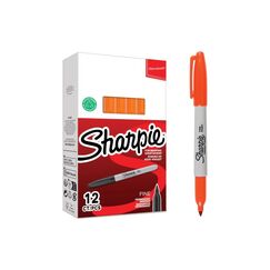 Sharpie Permanent Marker Rundspitze orange, 12er Schachtel