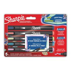 Sharpie Kreativmarker Acryl earth tones, bullet, 5er