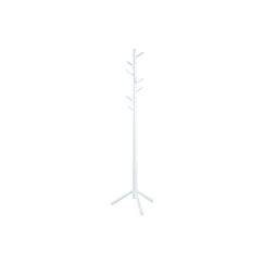 AC Design Kleiderständer Bremen Gummibaumholz, 51x45x176 cm, Weiss