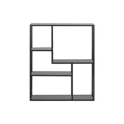AC Design Wandregal Seaford Melamin/Stahl, 75x20x91 cm, Schwarz