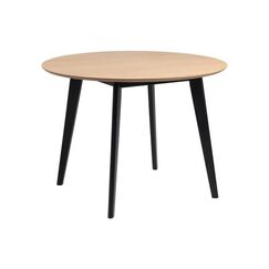 AC Design Esstisch Roxby Eiche Furnier, Gummibaumholz, Ø105x76 cm