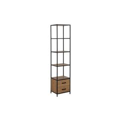 AC Design Regal Seaford MDF/Stahl, 42x35x185 cm, Wildeiche Matt