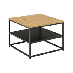 AC Design Couchtisch Gila Melamin/Stahl, 55x55x42 cm, Wildeiche