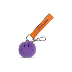 Smiley ECO Fuzzy violett 7cm Bag Charm / Schlüsselanhänger
