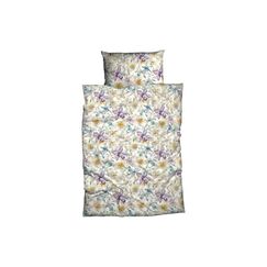 Nobilium Duvetbezug Erna, vanille/Blume 160x210 cm, BW-Satin