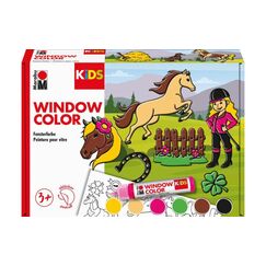 Marabu Window Color Ponyhof 6 x 25ml, farbig