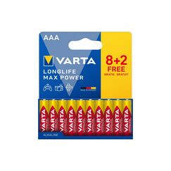 VARTA Longlife Max Power AAA, 1.5V, 10Stk 10 Stück, Vollkartonverpackung
