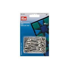 Prym Sicherheitsnadeln Stahl, silber Nr. 3, 50 mm, Karte 50 Stk.