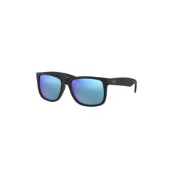 Ray-Ban JUSTIN RUBBER BLACK Sonnenbrille, Lens BLUE FLASH