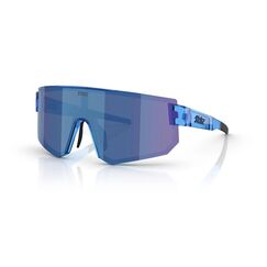 BLIZ P005s, TRANSPARENT BLUE Sportbrille, Lens Smoke w Blue multi