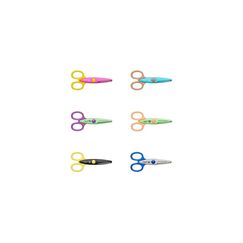 Fiskars Kinder Dekorscheren 6-er Set rechts u. links, 4+, inkl. Taschen