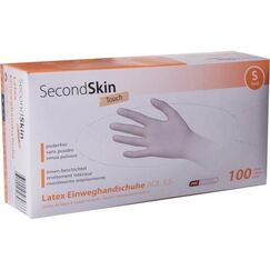 SecondSkin Einweghandschuh Latex Touch S, Beige, 100 Stück