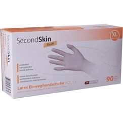 SecondSkin Einweghandschuh Latex Touch XL, Beige, 90 Stück
