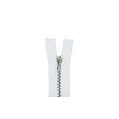 Riri Reissverschluss Jeans, Metall, 6 mm, weiss, 16 cm