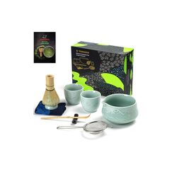 Teanagoo Matcha-Set, 9teilig mit Ausgiesschale