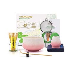 Teanagoo Matcha-Set, 7teilig mit Ausgiesschale