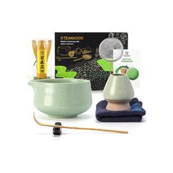 Teanagoo Matcha-Set, 7teilig Hellgrün
