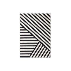 Elle Decoration Teppich Noir 100% Wool, 160 x 230 cm, Black/White