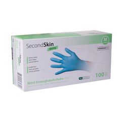 SecondSkin Einweghandschuh Nitril Strong M, Blau, 100 Stück