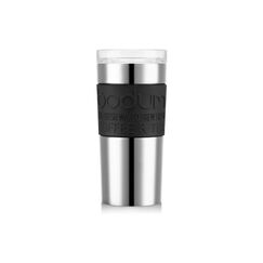 Bodum Travel Mug Doppelwandig Edelstahl, schwarz, 0.35 Liter