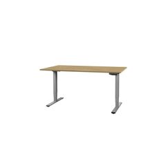 Contini Tisch höhenverstellbar Eiche Tischplatte 2.0x 0.9 m, Gestell grau