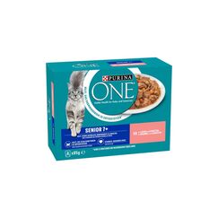 Purina One Nassfutter Senior 7+ Lachs 8x85 g