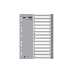 VON Register Zahlen 1-31, A4, PP grau