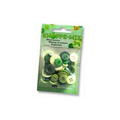 Folia Knöpfe-Mix Ton in Ton grün 30g