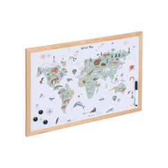 Zeller Present Magnet Memobord Weltkarte 60x40cm , Magnet- und Schreibtafel